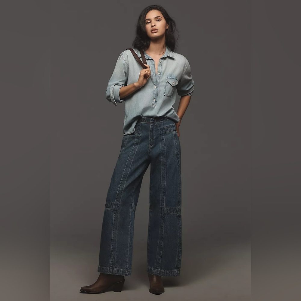 Pilcro Full Oversize Curve High-Rise Barrel Jeans - Anthropologie